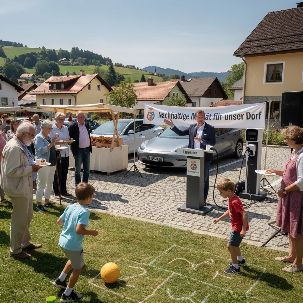 Eine Karte, die das Netzwerk von Ladestationen für Elektrofahrzeuge in ländlichen Gebieten zeigt.