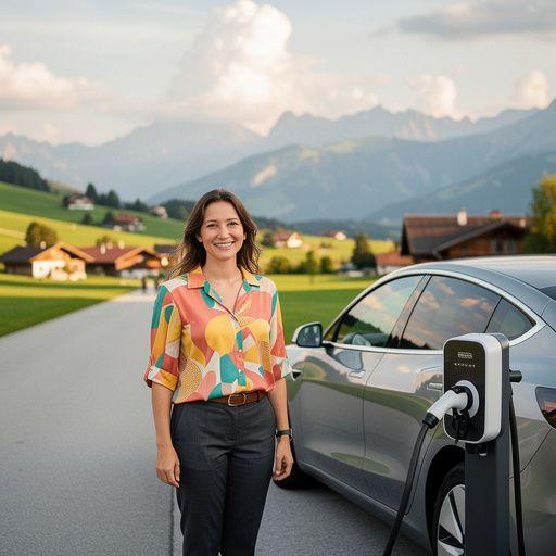 Ein Fahrrad mit einem Elektromotor, das in der Nähe einer Ladestation in der Natur parkt.